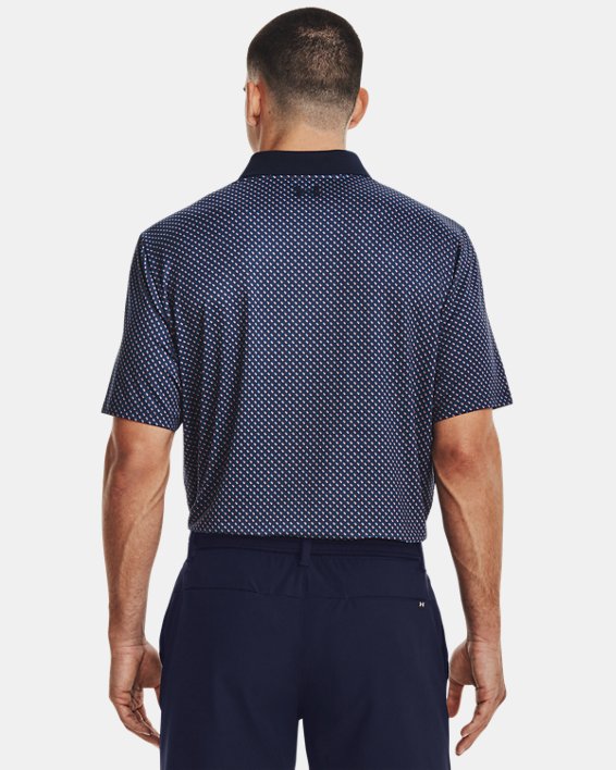Men's UA Matchplay Printed Polo in Blue image number 1